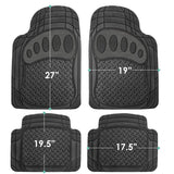 4-Piece Set: Trimmable ClimaProof™ Non-Slip Rubber Floor Mats With Footprint Design