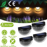 4-Piece: Solar Fence Outdoor Lights