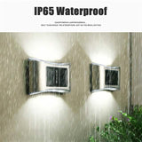 4-Piece: Solar Outdoor 6 LED Waterproof Wall Lights