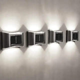 4-Piece: Solar Outdoor 6 LED Waterproof Wall Lights