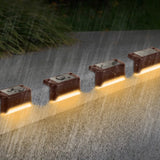 4-Piece: Solar Powered LED Step Lights