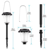 4-Piece: Solar Torch Outdoor Light with Flickering Flame