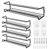 4-Piece: Wall Mount Spice Racks