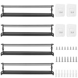 4-Piece: Wall Mount Spice Racks