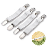4-Pieces: Adjustable Bed Sheet Fasteners