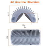 4-Pieces: Cat Self Groomer Soft Silicone Wall Corner Scratcher
