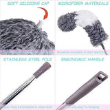 4-Pieces: Reusable Bendable Dusters with Extension Pole