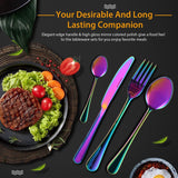 4-Pieces Set: Flatware Stainless Steel Silverware Cutlery Kitchen Set