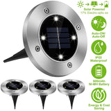 4-Pieces: Solar Waterproof Ground Light