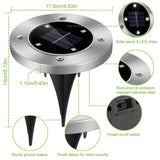 4-Pieces: Solar Waterproof Ground Light
