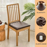 4-Pieces: Waterproof Removable Upholstered Leather Dining Chair Slipcovers