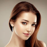 4 Row Graduated Crystal Drop Earrings