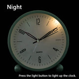 4" Super Silent Non Ticking Analog Alarm Clock with Night Light