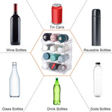 4-Tier Bottle Storage 12 Bottles Transparent Stackable Organizer Holder Shelf