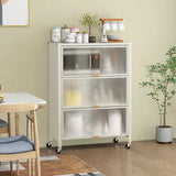 4-Tier Kitchen Bakers Rack with Flip Doors