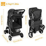 4 Wheels Pet Foldable Stroller