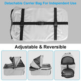 4 Wheels Pet Stroller Foldable with Removable Liner Storage Basket