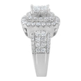 14KT White Gold Round and Princess Diamond Ring (2 1/4 cttw, H-I Color, SI1-SI2 Clarity)