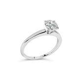 14K White Gold 1.0 Cttw Round Lab Grown Diamond 4 Prong Solitaire Engagement Ring (F-G Color, VS2-SI1 Clarity) - Ring Size 7