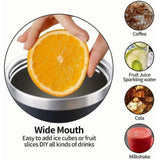 40 oz Water Tumbler Cup Stainless Steel Insulated Bottle Handle & Straw Travel
