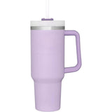 40 oz Water Tumbler Cup Stainless Steel Insulated Bottle Handle & Straw Travel