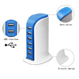 40-Watt 6-Port USB Charging Station for Smart Phones and Tablets