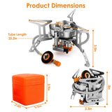 4000W Portable Camping Stove Foldable Powerful Gas Stove Backpacking Burner