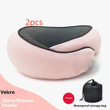Travel Neck Pillow Non-Deformed Airplane Pillow Travel Neck Cushion Durable U-Shaped Travel Memory Cotton Nap Neck Pillow
