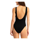 California Waves Womens Black Stretch O-Ring Moderate Coverage, Size Large