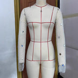 Fishnet Sequin Cardigan Top With Diamond Embellishments