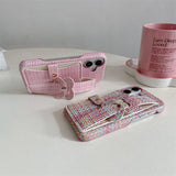 Woven-pattern Heart-shaped Cardholder