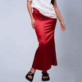 Autumn New Satin Mermaid Bodycon Skirt For Women