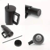 40oz Tumbler with Handle, Lid and Straw Insulated Cup Reusable Stainless Steel