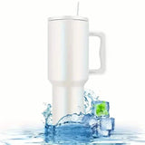 40oz Tumbler with Handle, Lid and Straw Insulated Cup Reusable Stainless Steel