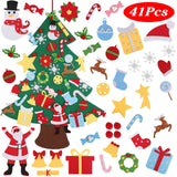 41-Piece: DIY Felt Christmas Tree Detachable Ornaments for Kids