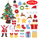 41-Piece: DIY Felt Christmas Tree Detachable Ornaments for Kids