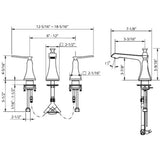 Miseno ML801 Baffi Widespread Bathroom Faucet - Includes Pop-Up Drain Assembly
