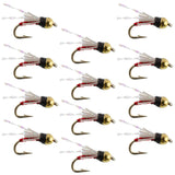 Beadhead Red 3 Dollar Dip Serendipity Nymph - 1 Dozen Flies Size 16