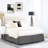 Pleated Bed Skirt, Easy Fit Bed Skirt, 14 Inch Tailored Drop Bed Skirt