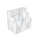 Azar Displays 2 Pc New Clear 3-Tier 6-Pocket Trifold Brochure Holder
