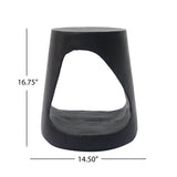 MGO Hollow Side Table with Wood-like Texture