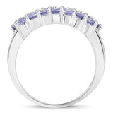 1.54 Carat Genuine Tanzanite .925 Sterling Silver Ring