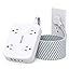 10FT Surge Protector Power Strip, Flat Extension Cord with 2 USB C, Flat Plug Power Strip, 4 Widely Outlets and 4 USB Charging Ports, Outlet Extender, 900 Joules, for Home Office Dorm Room Essentials