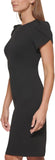 Calvin Klein Womens Tulip Short Sleeve Scuba Crepe Mini Dress