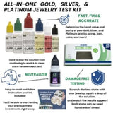 Essentials Kit | Gold, Silver & Platinum Testing Kit | 13-Piece Appraisal Bundle with Acid Solutions, Storage Box, Files, Loupe, Test Bars, Magnet & Neutralizer