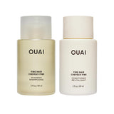 OUAI Fine Shampoo and Conditioner Set - Sulfate Free Shampoo and Conditioner for Women & Men - Made with Keratin, Marshmallow Root, Shea Butter & Avocado Oil - Free of Parabens & Phthalates (10 Fl Oz)
