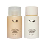 OUAI Fine Shampoo and Conditioner Set - Sulfate Free Shampoo and Conditioner for Women & Men - Made with Keratin, Marshmallow Root, Shea Butter & Avocado Oil - Free of Parabens & Phthalates (10 Fl Oz)