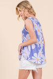 BOMBOM Floral Round Neck Tank