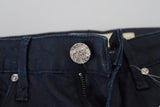 Acht Blue Cotton Skinny Low Waist Women Casual Denim Jeans