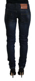 Acht Blue Cotton Low Waist Slim Fit Women Casual Jeans